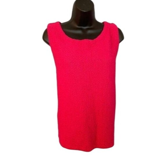 Vintage CMC Red Textured Sleeveless Tank Top Womens Size L - Picture 1 of 5
